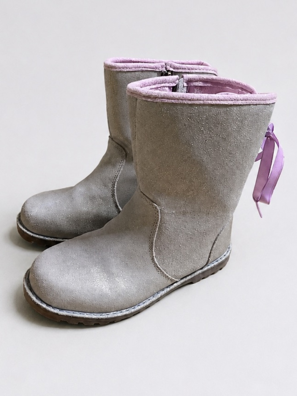 UGG Kids Sparkle Mid-Calf Boots in Pale Pink